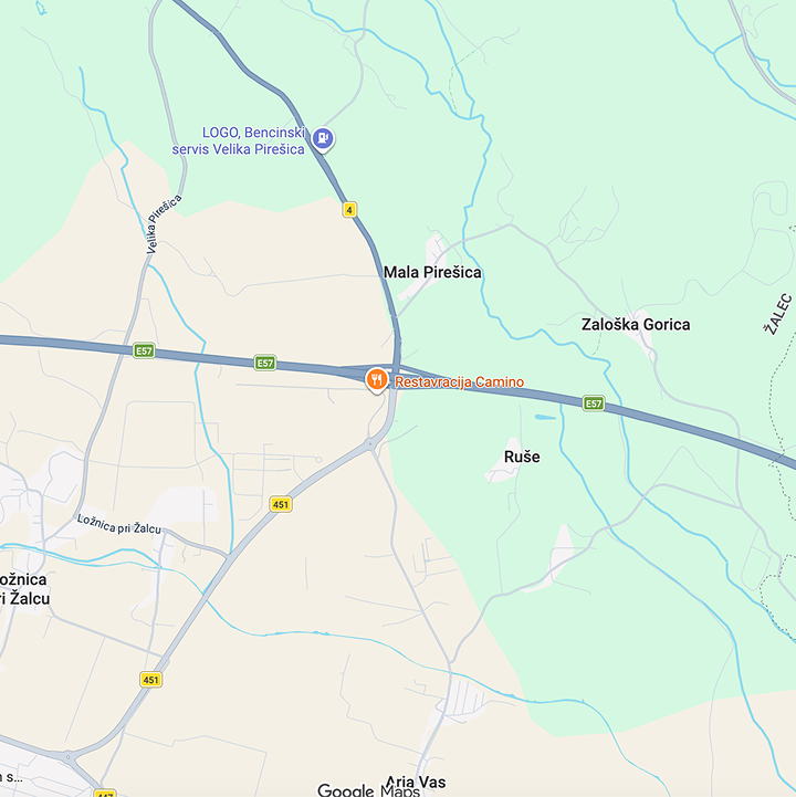 Zemljevid lokacije — Kongresni center Camino, Žalec